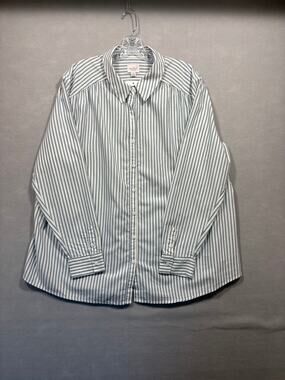 Ingrid & Isabel XXL Striped Long Sleeve Maternity Blouse – Blue & White